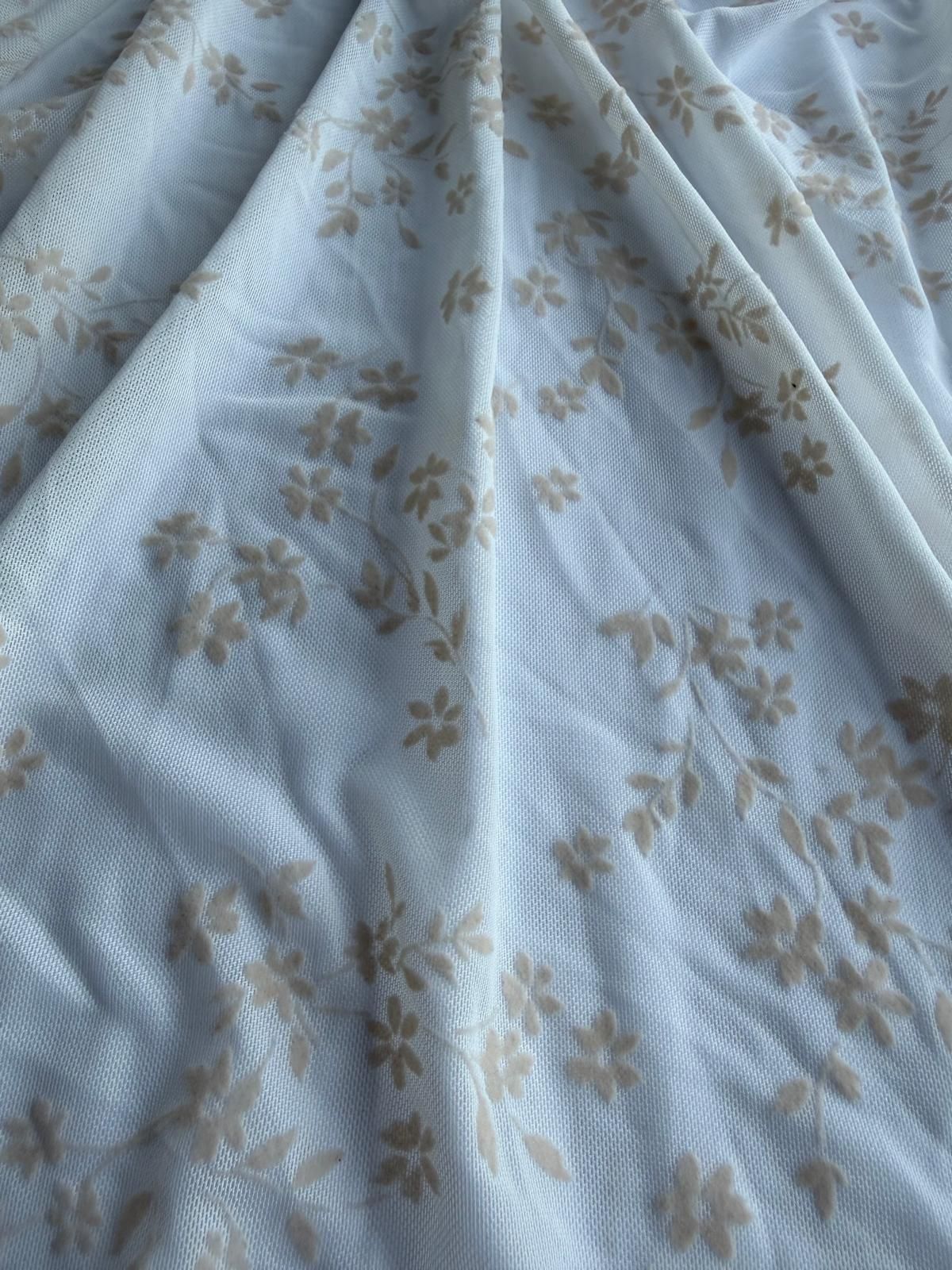 F250313-005F IVORY/TAUPE FLOCKING