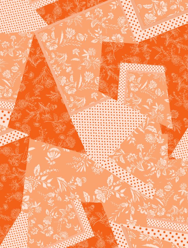 S250864-014DTP C2/ORANGE MULTI EXCLUSIVE PRINTS